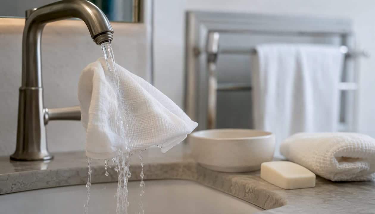 Rinsing compress cloth for eye care