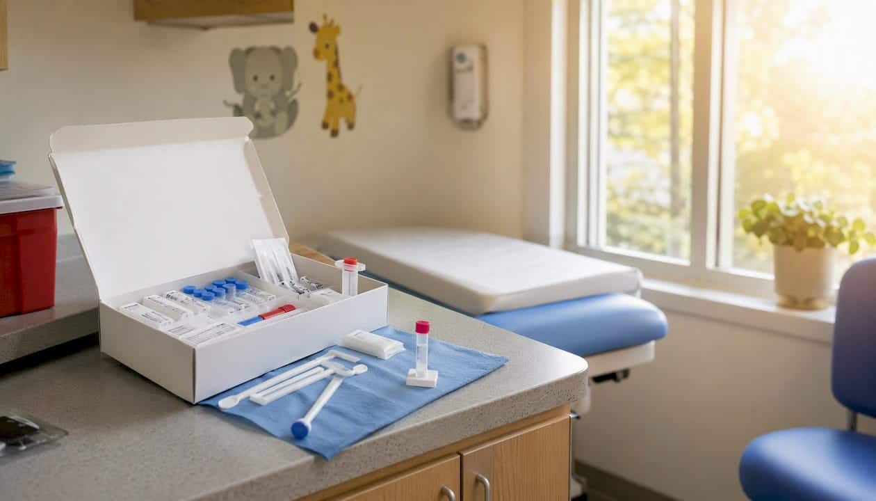 Infant hepatitis C testing supplies in clinic