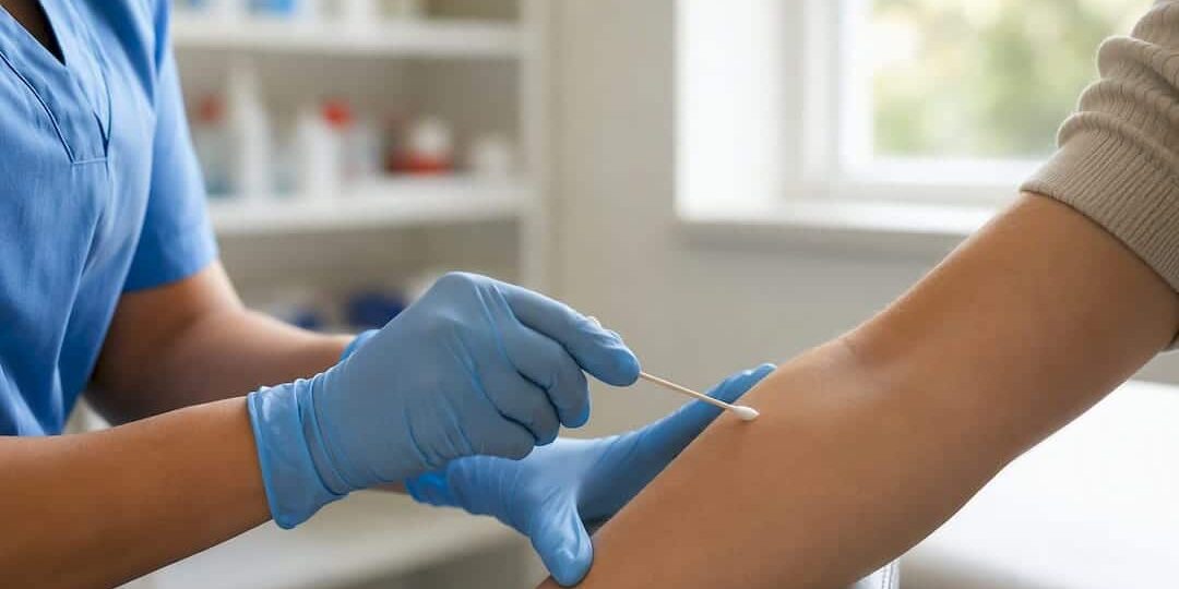 1787256575265_Hands-collecting-STD-test-swab-sample Hands collecting STD test swab sample