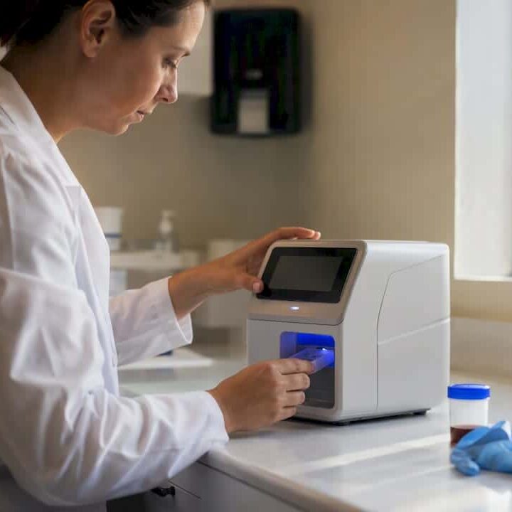 Technician operating point-of-care test device