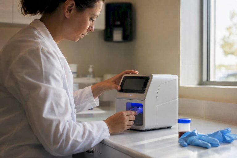 Technician operating point-of-care test device
