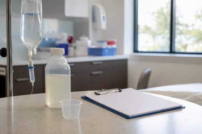 Urgent care hydration treatment supplies