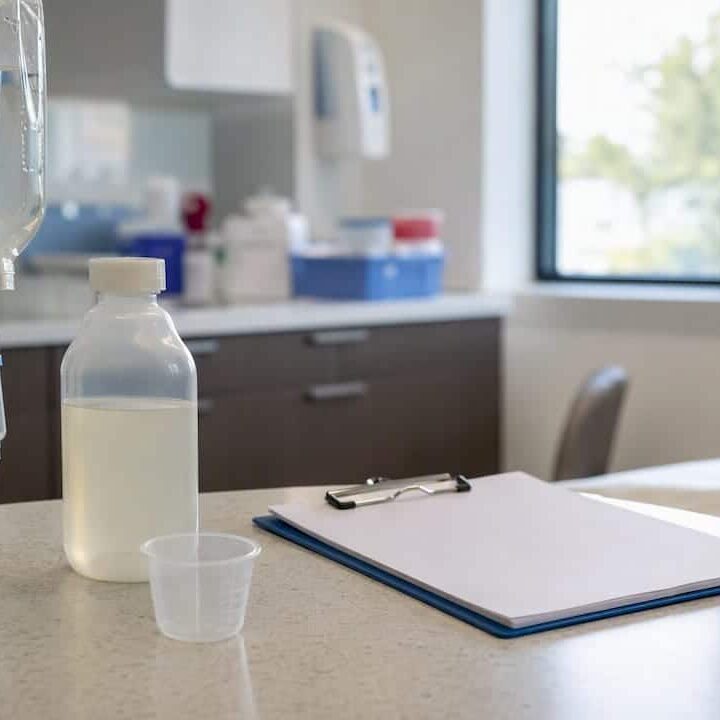 Urgent care hydration treatment supplies