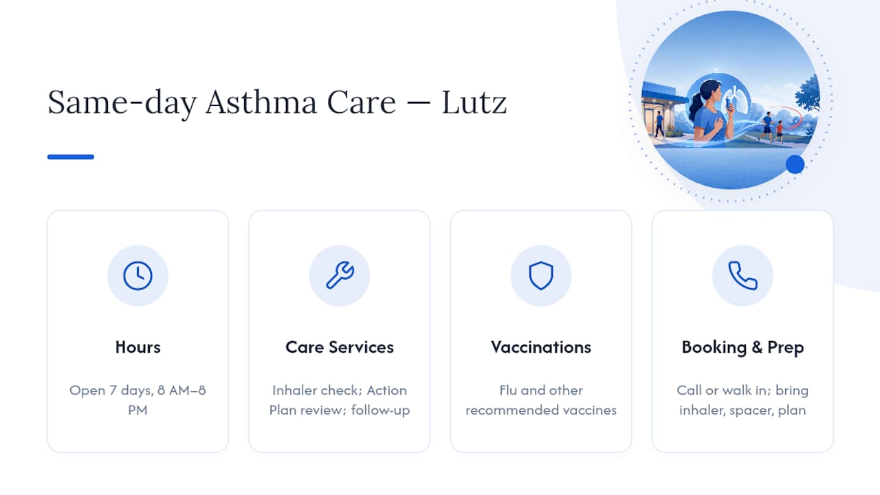 Get Same-Day Care for an Asthma Flare in Lutz — overview diagram