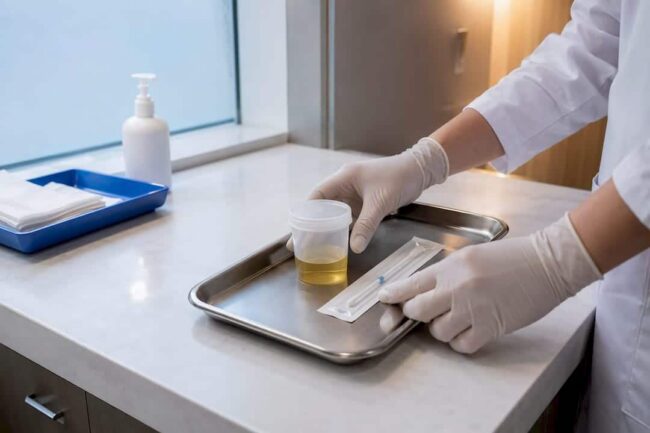 Clinic testing supplies for infection evaluation
