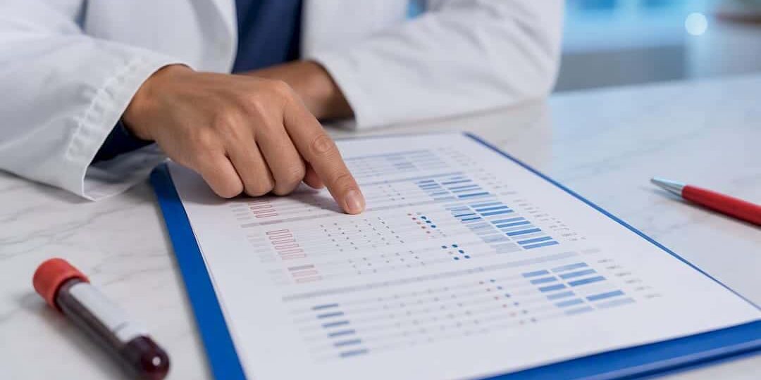 1789461131094_Clinician-reviewing-an-unreadable-CBC-report Clinician reviewing an unreadable CBC report