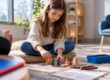 Child engaging with materials during therapy