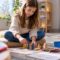 Child engaging with materials during therapy