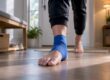 Person testing weight on injured ankle