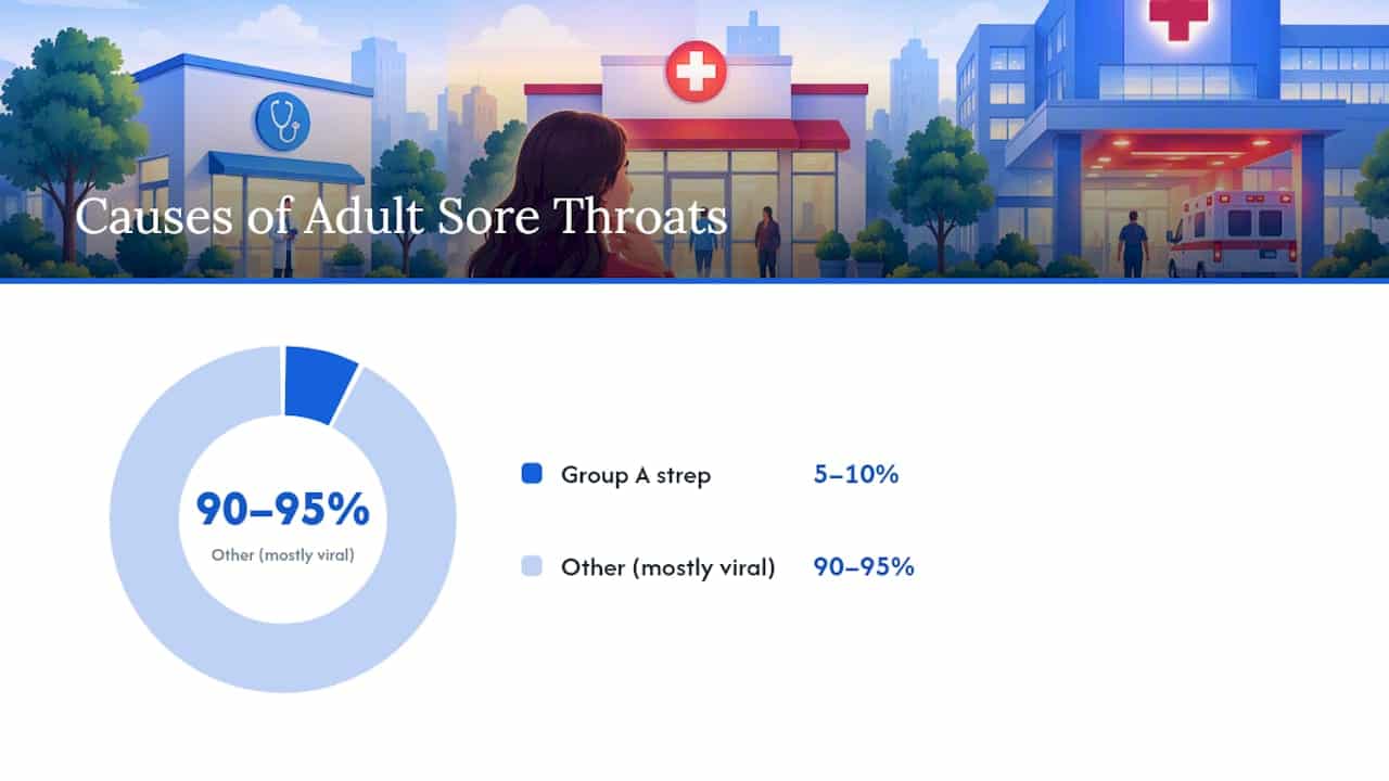 How Do Doctors Decide If a Sore Throat Is Strep? — overview diagram