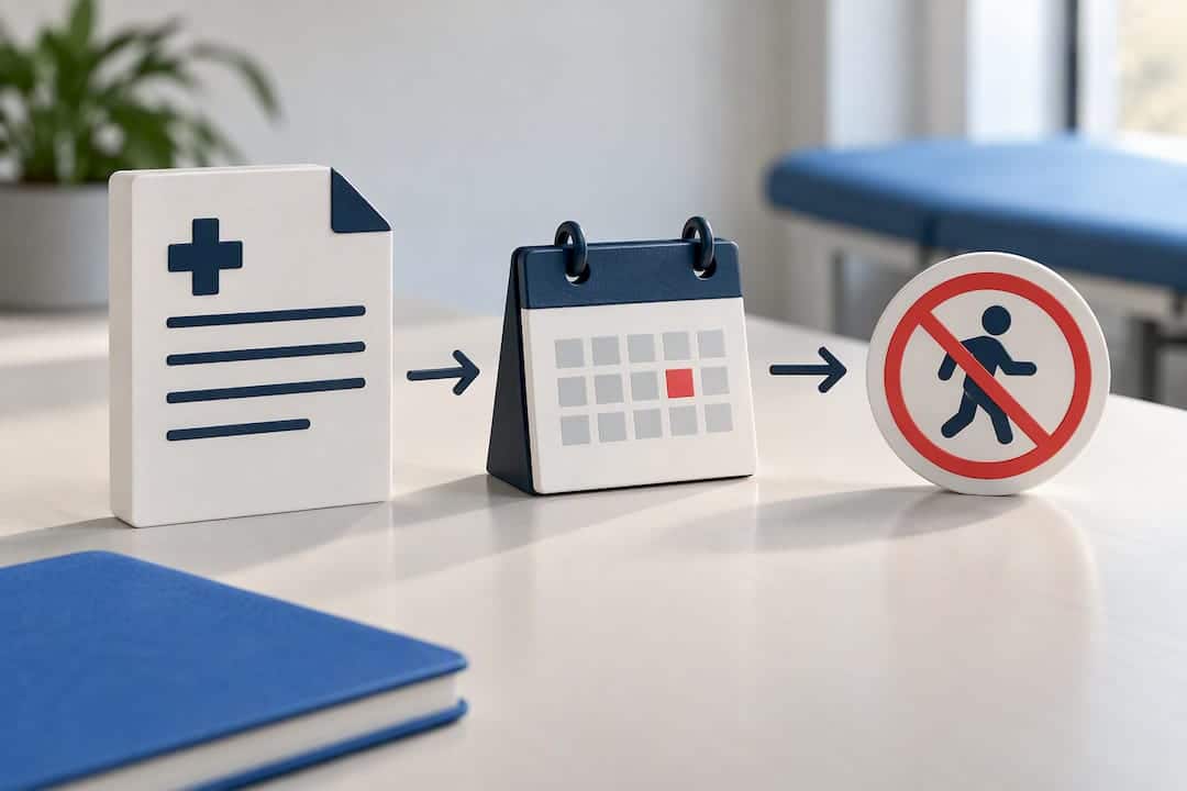 Illustration of sick note requirement checks