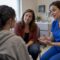 Teen and mother discussing therapy privacy