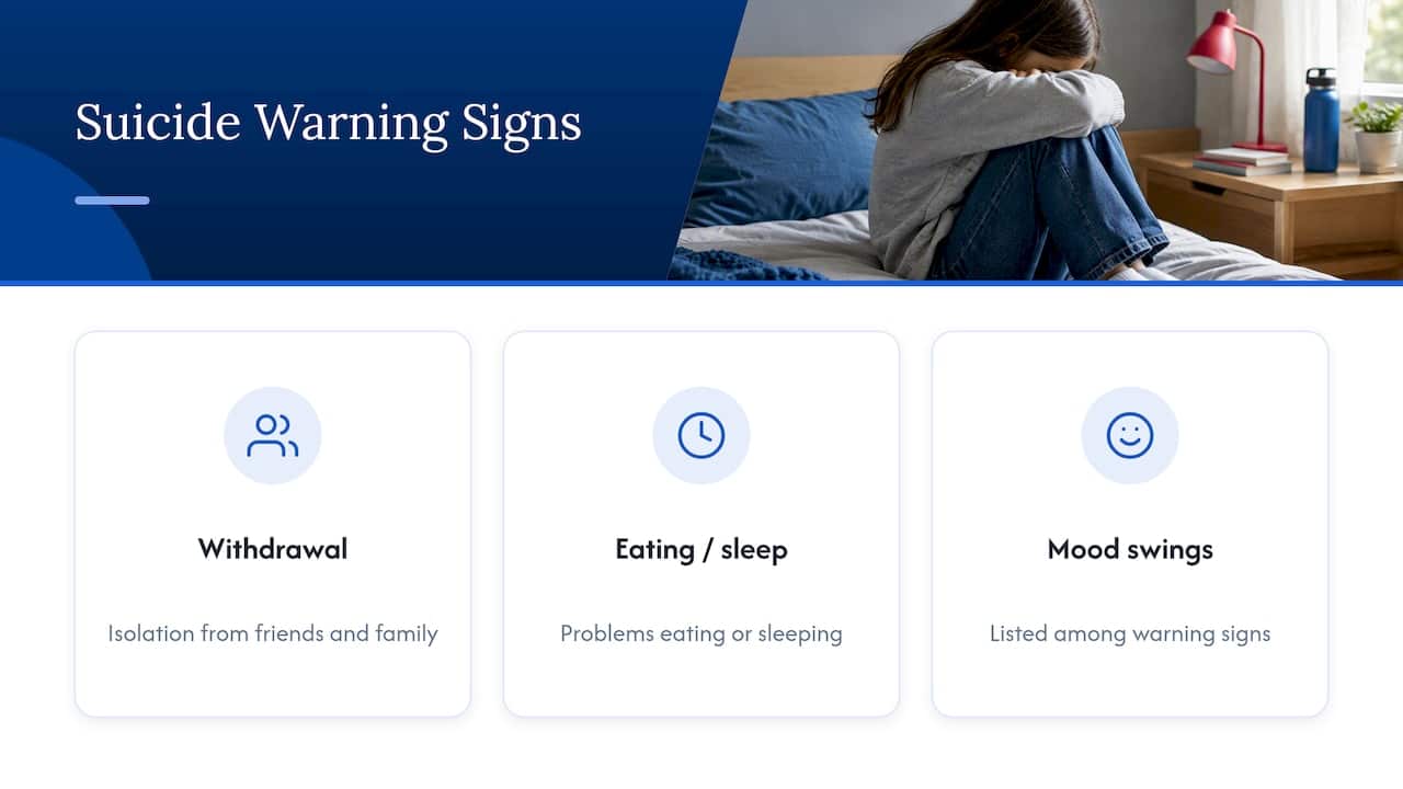 Three warning sign categories for parents