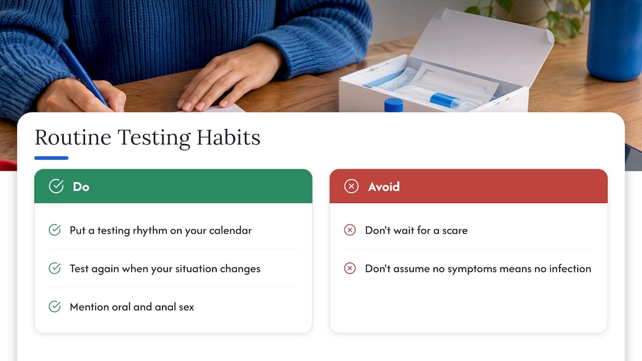 Our perspective: test on a schedule, not on a scare — overview diagram